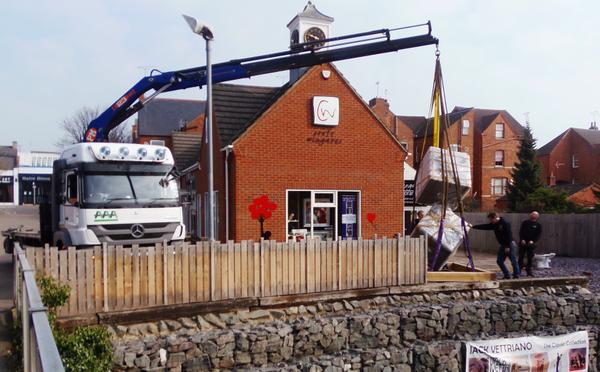 Sculpture being delivered