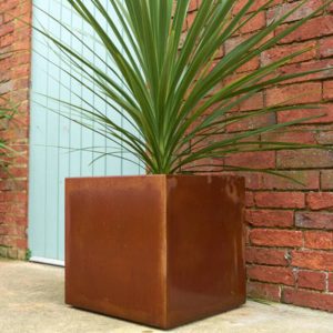 Corten Cube Planter