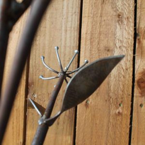 Nail flower head sculpture