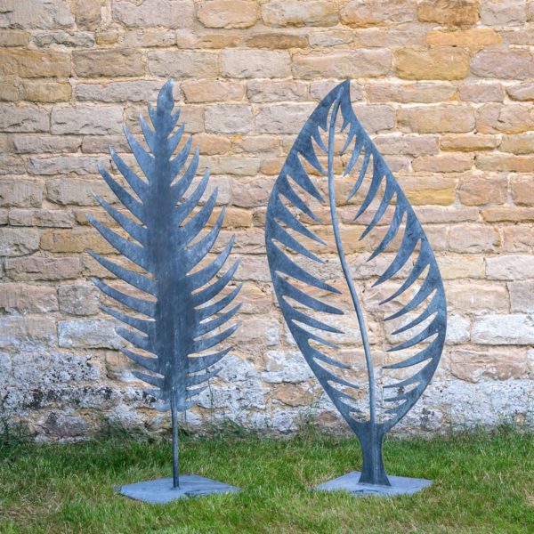 Galvanised Bowden Leaf Sculptures