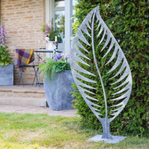 Galvanised Bowden Leaf Sculpture - Image 7