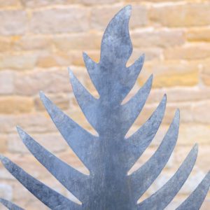 Galvanised Bowden Leaf Sculpture - Image 5
