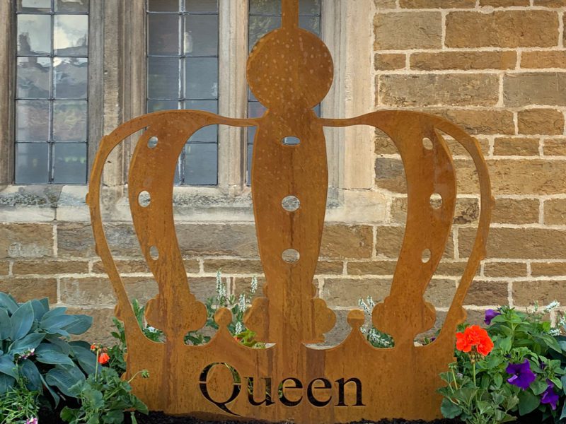 Bespoke made Corten crown by Arthur Francis Sculpture