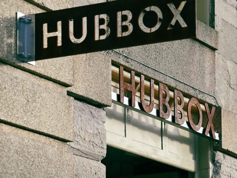 Arthur Francis bespoke signage for Hubbox